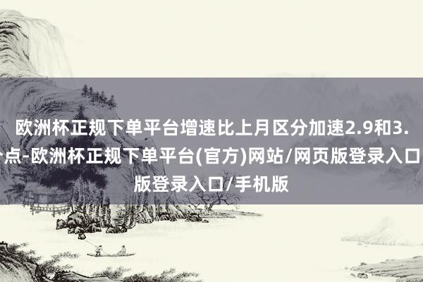 欧洲杯正规下单平台增速比上月区分加速2.9和3.1个百分点-欧洲杯正规下单平台(官方)网站/网页版登录入口/手机版